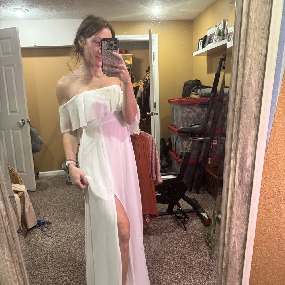 Elegant Off-Shoulder Dress (BLUE!)